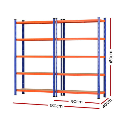 2 x 1.8M Giantz Garage Shelving Warehouse Rack