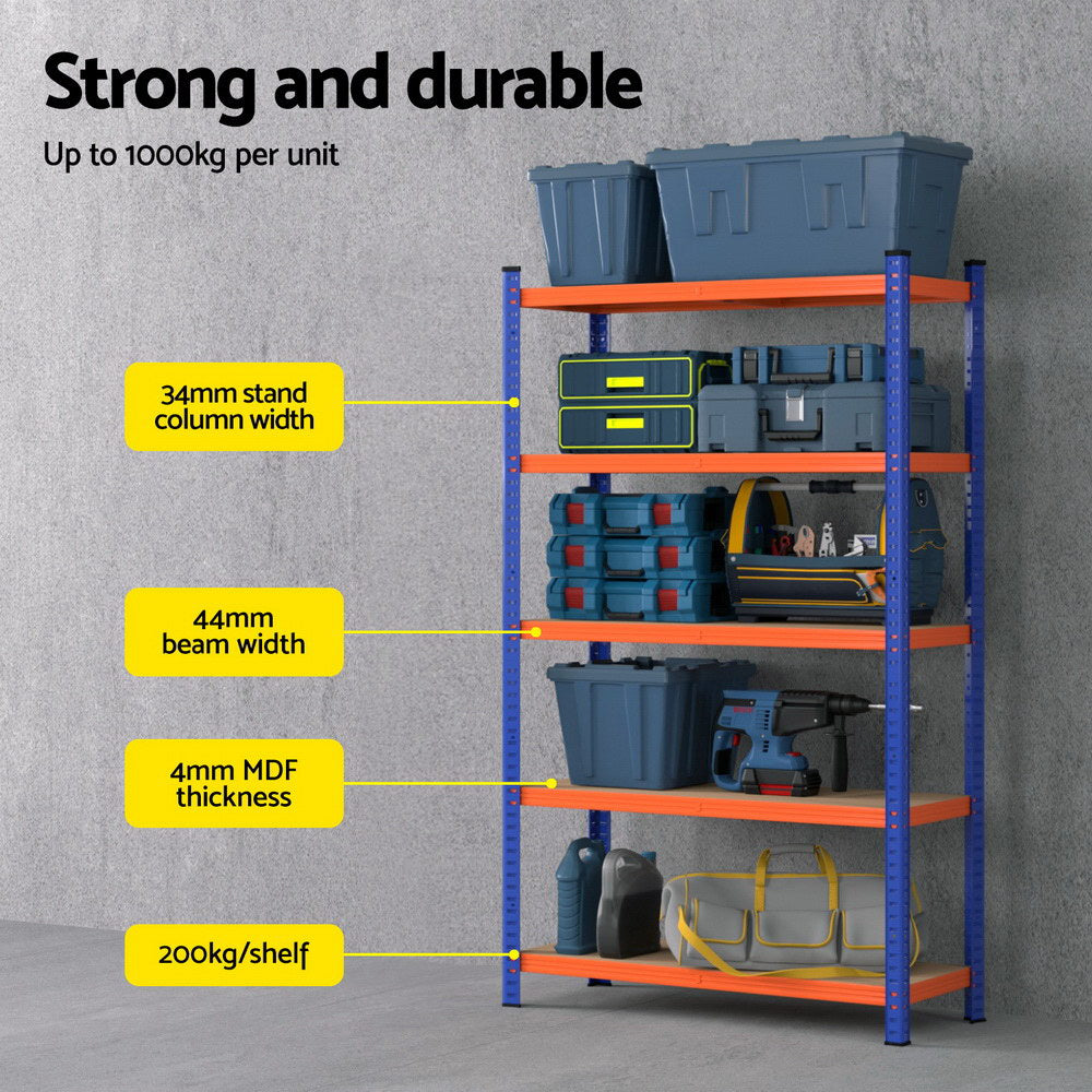 2 x 1.8M Giantz Garage Shelving Warehouse Rack