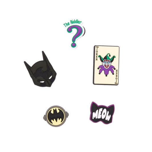 Crocs Jibbitz 5 Pack DC Superhero and Batman Shoe Charm | Jibbitz for Crocs
