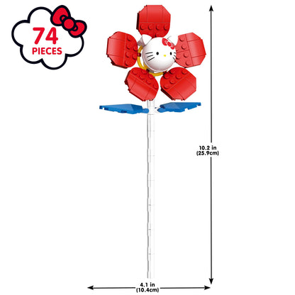 Brickcraft Officially Licensed Sanrio Hello Kitty Flower, 74 Pieces Building Set