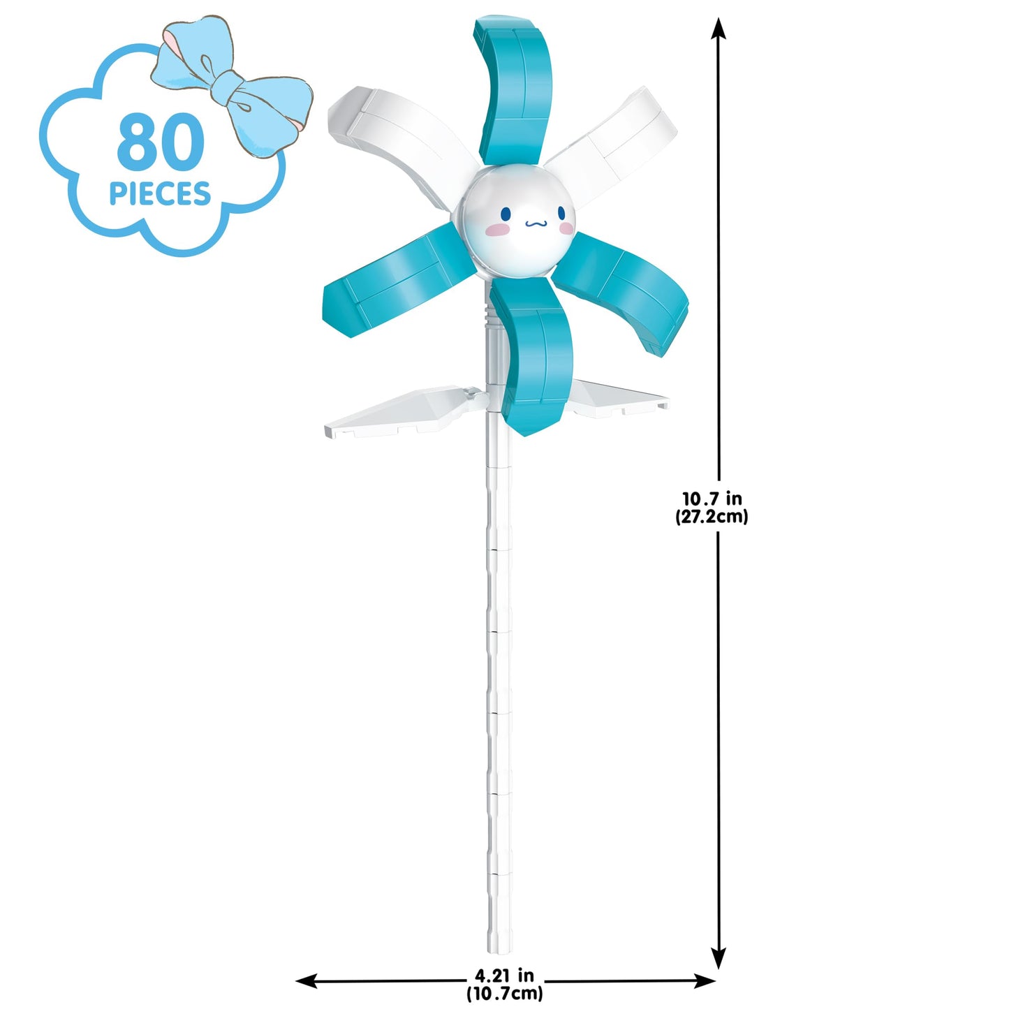 Brickcraft Officially Licensed Sanrio Cinnamoroll Flower 80 Pieces Building Set