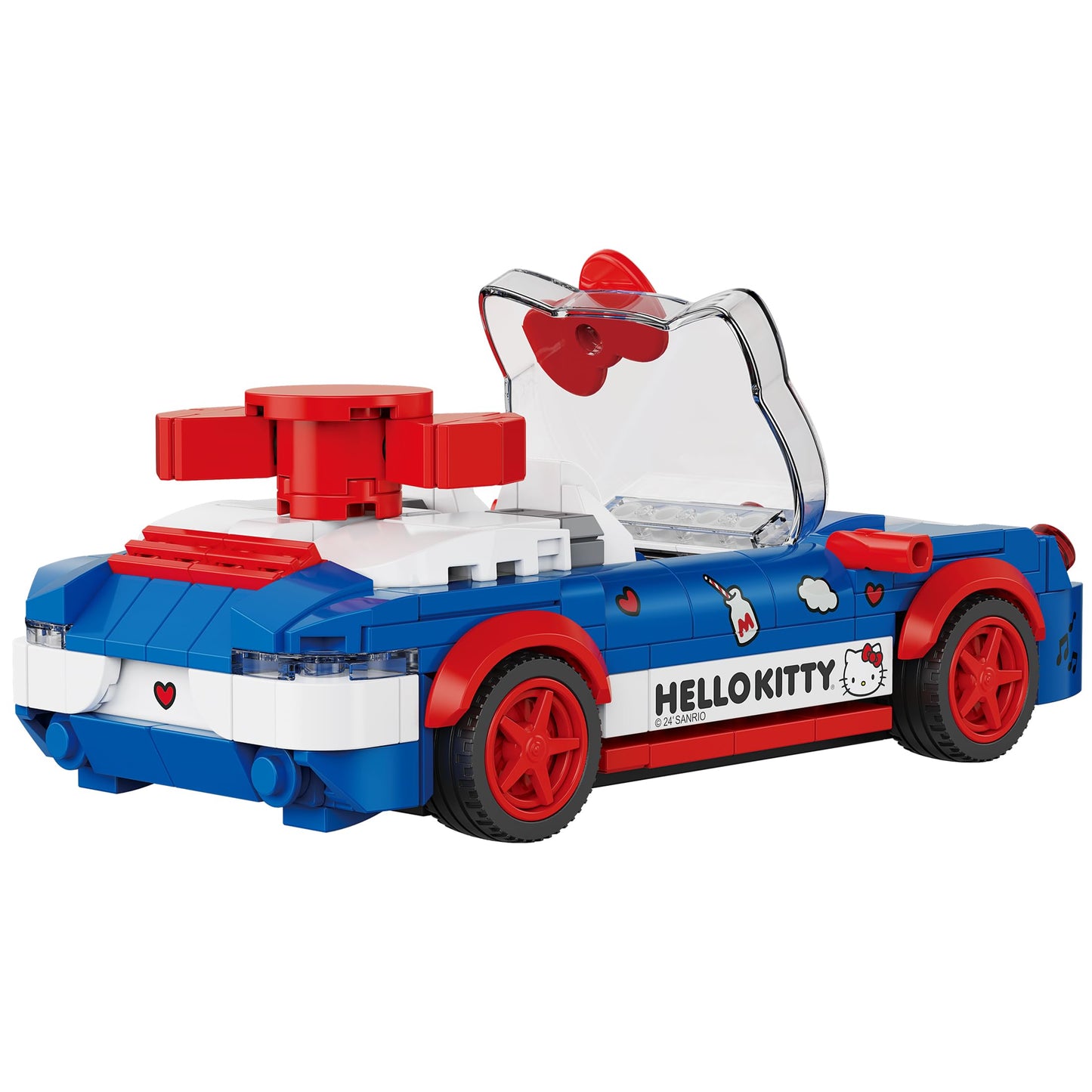 Brickcraft Officially Licensed Sanrio Hello Kitty Custom Convertible, 294 Pieces Building Set