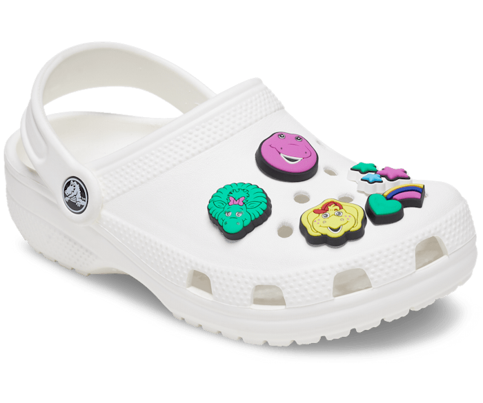 Crocs Jibbitz 5-Pack Barney Shoe Charms | Jibbitz for Crocs