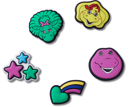 Crocs Jibbitz 5-Pack Barney Shoe Charms | Jibbitz for Crocs