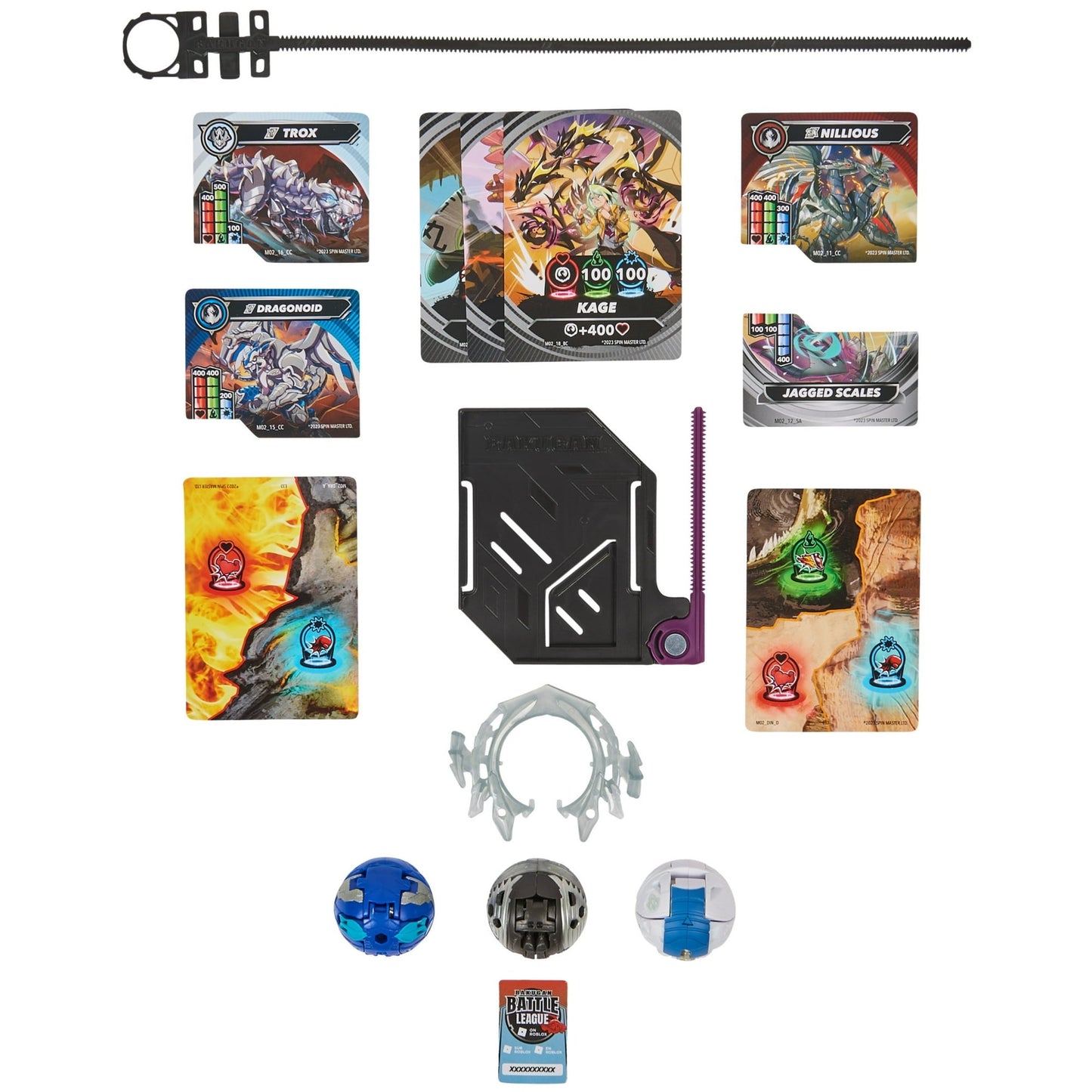 Bakugan Starter 3-Pack Spinning Action Figures, Special Attack Bruiser, Octogan and Nillious