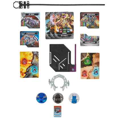 Bakugan Starter 3-Pack Spinning Action Figures, Special Attack Bruiser, Octogan and Nillious