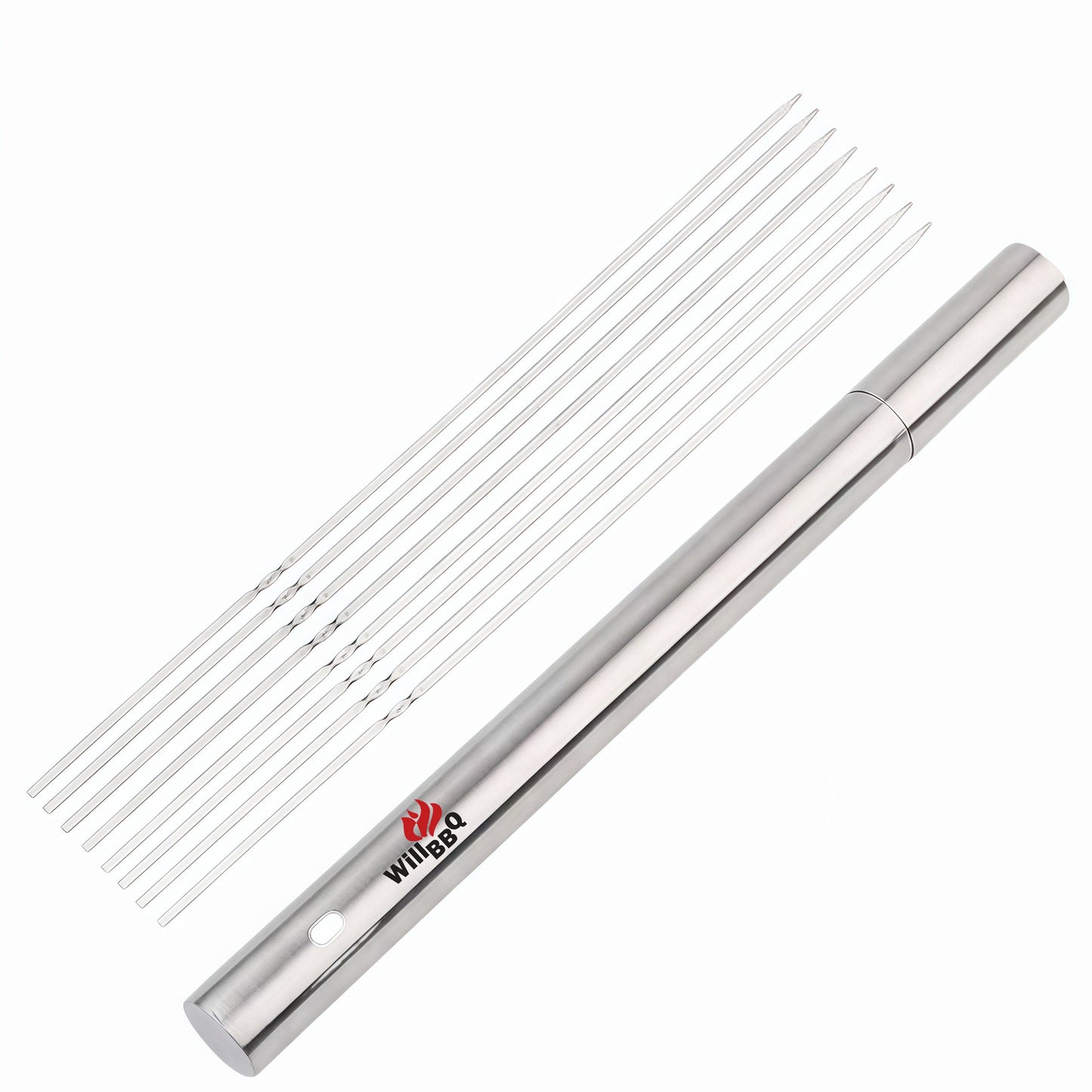WillBBQ Premium Stainless Steel Skewer Tube 100PC