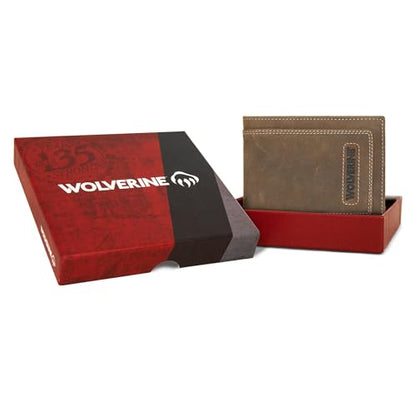 WOLVERINE Men's RFID Blocking Rugged Bifold & Passcase Wallet