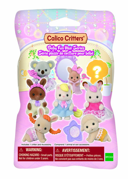Calico Critters Baby Fun Hair Series Blind Bag (Includes 1 Bag, Styles Vary)