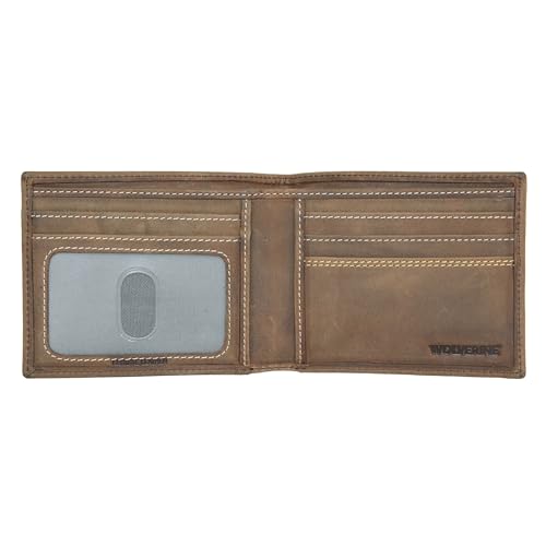 WOLVERINE Men's RFID Blocking Rugged Bifold & Passcase Wallet