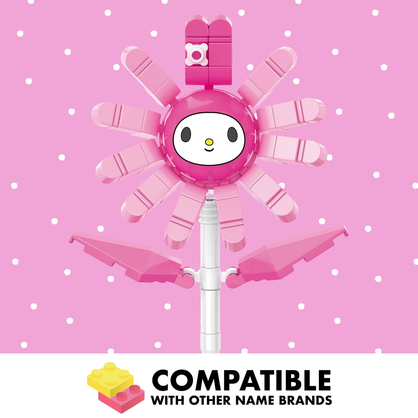 Brickcraft Officially Licensed Sanrio My Melody Flower, 92 Pieces Building Set